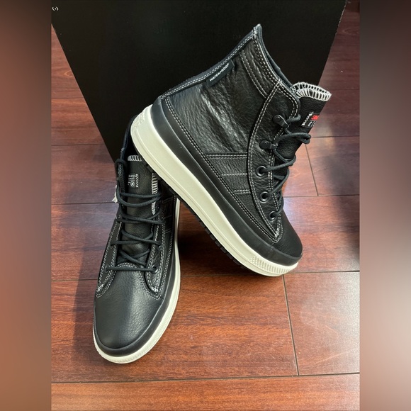 Converse Shoes - Womens 7.5 Converse Equip Hi Top Boot Leather Waterproof Shoe Black A08555C New